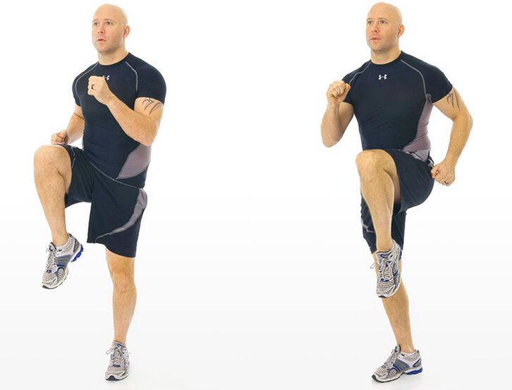 Crește eficient potența alergând pe loc cu genunchii înalți